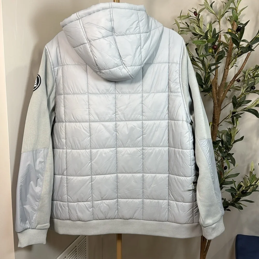 Reebok men’s jacket coat mixed media size XXL light bluish grey padded body